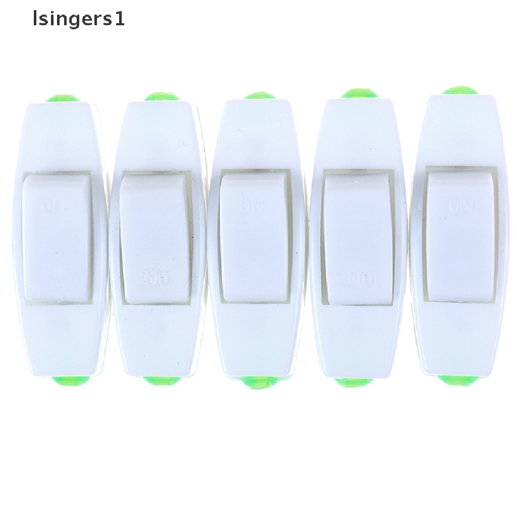 (lsingers1) 5pcs Saklar Rocker ON / OFF AC 110V 220V 6A Untuk Lampu Meja