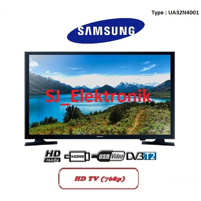 (KHUSUS LUAR KOTA) LED TV Samsung 32 Inch UA32N4001 / 32N4001 HDTV DVB-T2