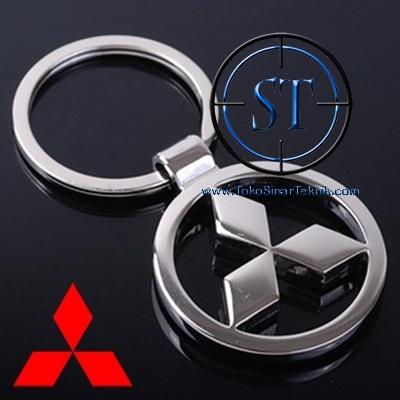 Gantungan Kunci Logo MITSUBISHI Stainless Steel Keren Esklusif Gaul