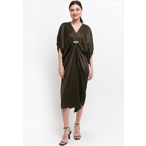 ICONS SILKY SATEEN PENGUIN KAFTAN W/TAL LEBARAN MODERN MEWAH FASHION WANITA MUSLIM TNIC0590BB/0322