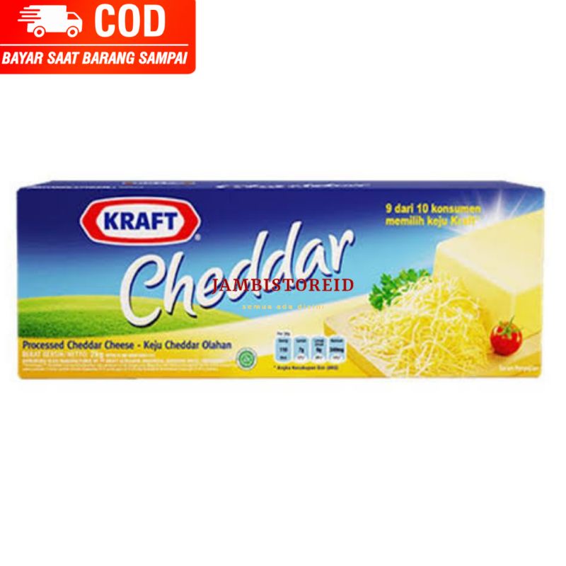 (JAMBISTOREID) JAMBI LANGSUNG KIRIM Kraft Cheddar 2 Kg Kilo Keju Asli Kiloan Toko Bahan Kue Jambi