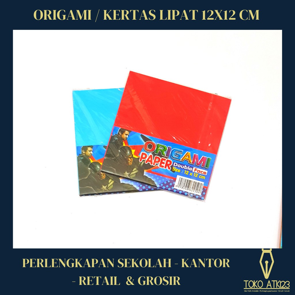 Origami / Kertas Lipat Ukuran 12x12cm Isi 20 Lbr