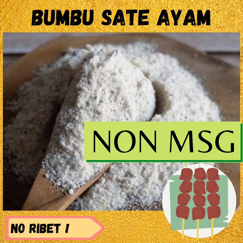 

BUMBU TABUR SATE AYAM NON MSG 1 KG FOOD GRADE 1Kg Bubuk Bumbu Cilor Papeda Mie Lidi Makaroni Basreng