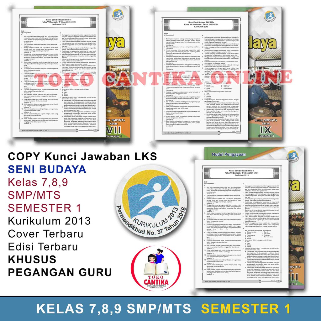 Copy Kunci Jawaban Lks Seni Budaya Kelas 789 Smp Semester 1 Khusus Pegangan Guru Kurikulum 2013 Shopee Indonesia