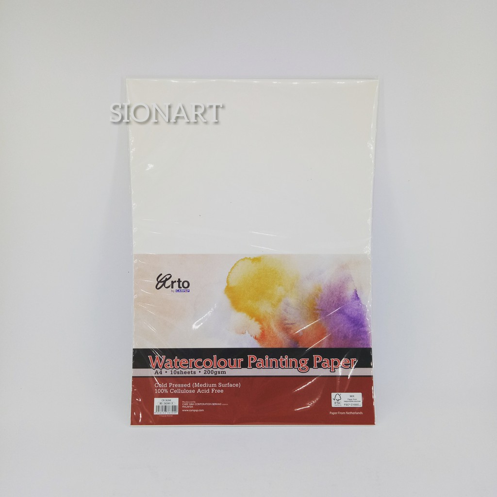 

Arto Watercolor Paper A4 Celulose 300gsm