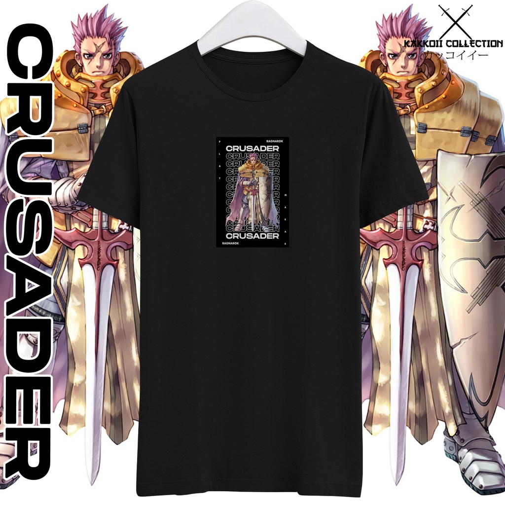 Kaos RAGNAROK CRUSADER Baju Game RAGNAROK ONLINE Sablon DTF/DTG Cotton Combed 30s