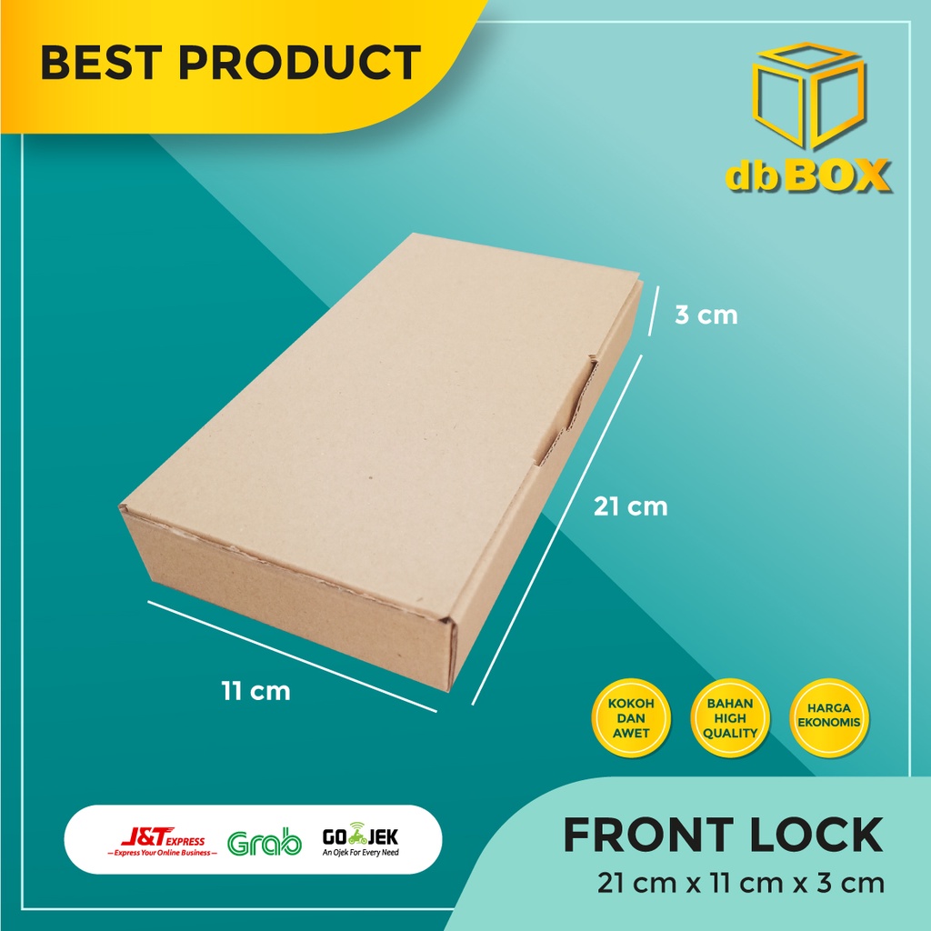 

(10pcs) Kardus 21x11x3 cm | Box Die Cut & Easy Usage |Box Kue, Roti, Aksesoris-