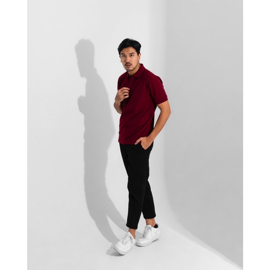 AKITA POLO SHIRT - Kaos Polo Pria in Maroon (Merah)