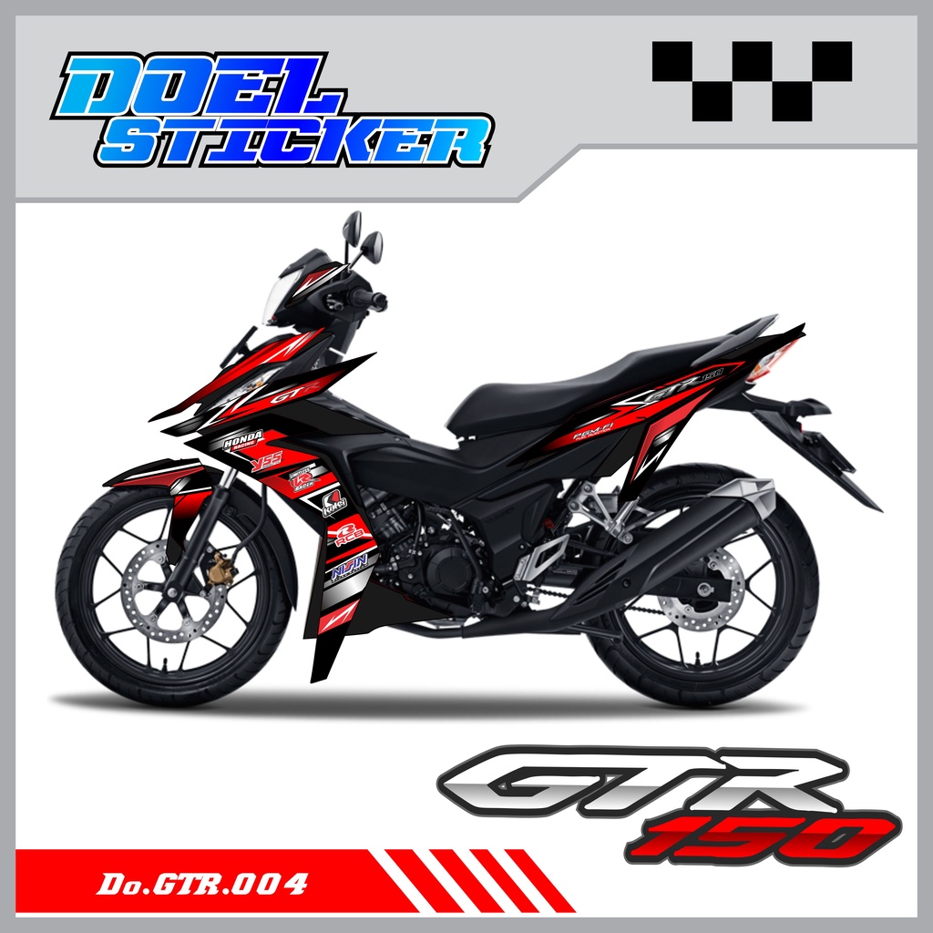 STICKER STRIPING GTR 150 - STICKER STRIPING LIST VARIASI HOLOGRAM , CROME GTR 150 DOEL 004