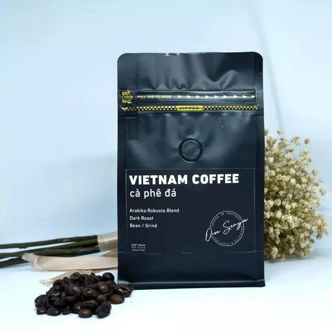 

Bubuk Kopi Vietnam blend 250gr robusta arabika biji / bubuk Special BERGARANSI