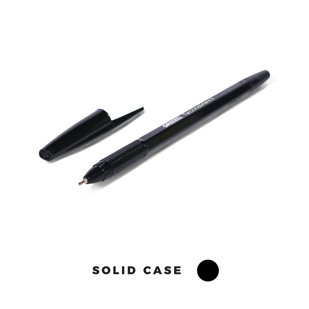 BALLPOINT PULPEN TECHNOLINE BLACK/HITAM 12+1pc