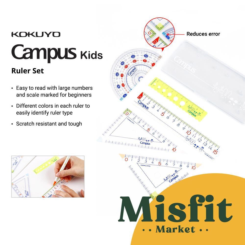 

Kokuyo Campus Tunacoco Ruler Set Kids Penggaris Anak Lucu