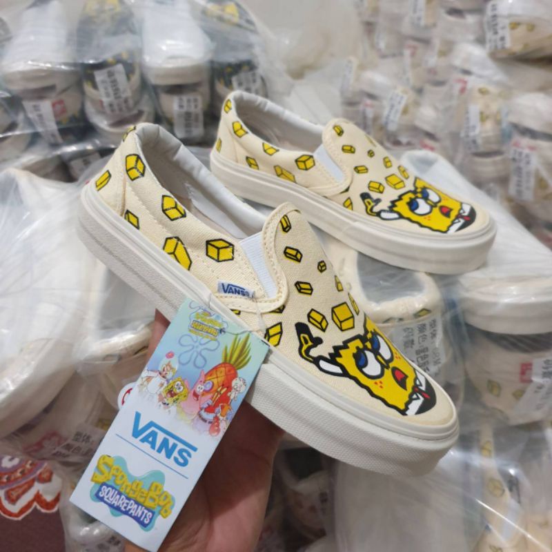 Sepatu Vans Slip On Spongebob, Unisex 36-43. Grade Ori. Vans Cewek &amp; Cowok