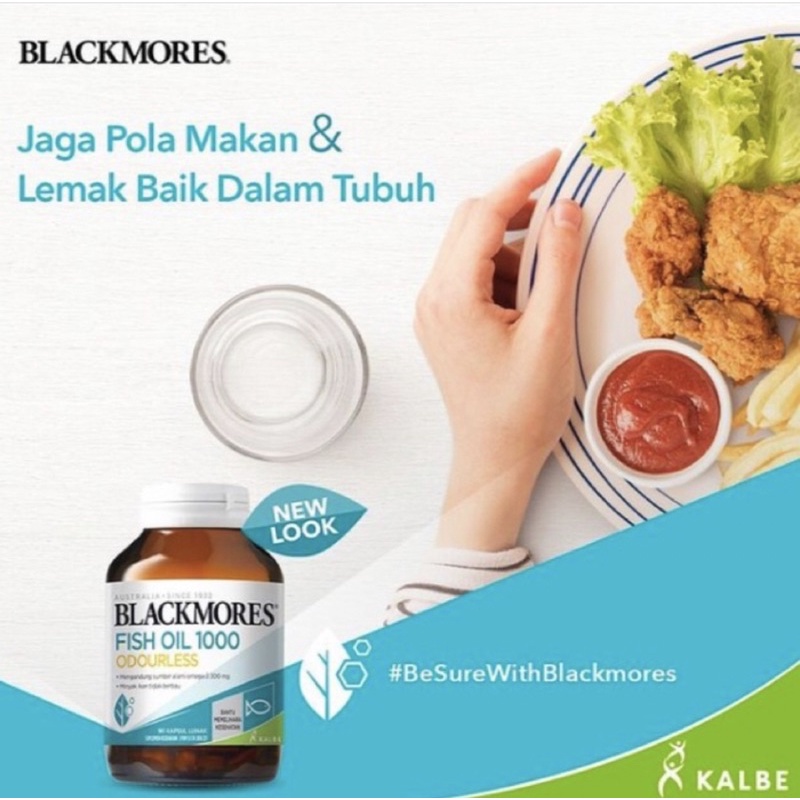 Blackmores ODOURLESS FISH OIL 1000 mg BPOM Kalbe - OFO 90 / 200 Kapsul Softgel - Minyak Ikan 1000mg