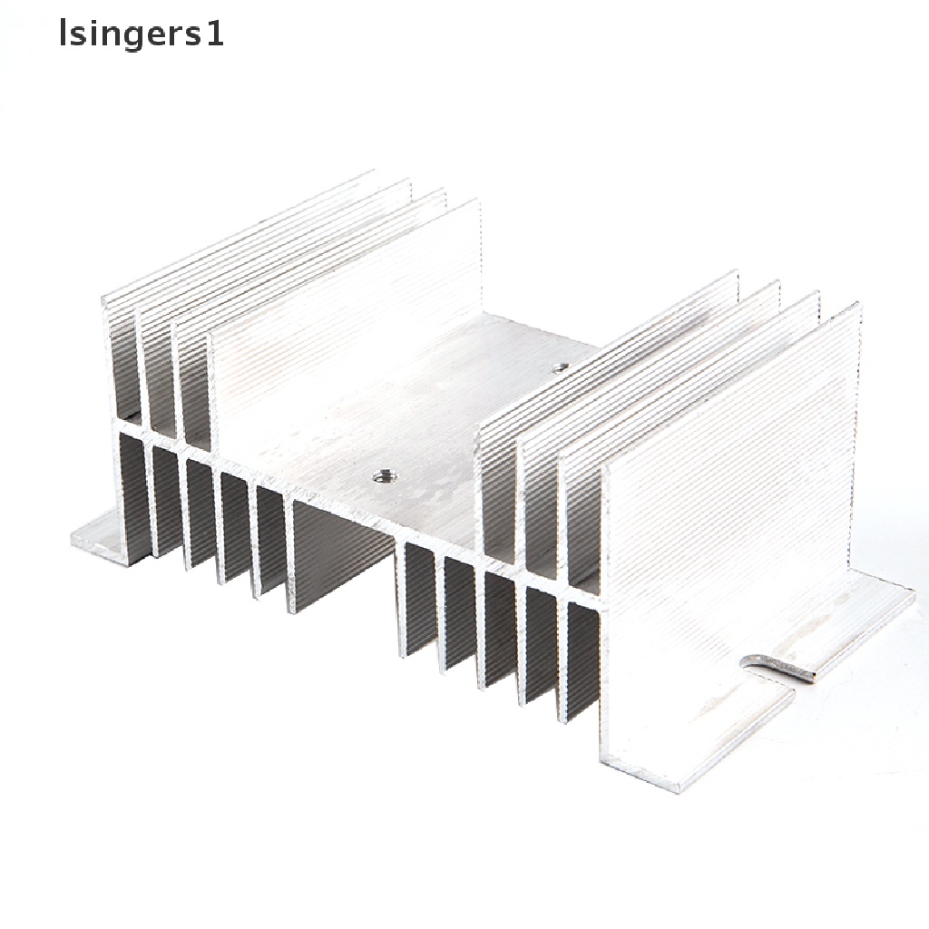 (lsingers1) Ssr Relay Single Phase Solid State Bahan Aluminum Ukuran 50x125 X 70mm Untuk Radiator Heat Sink