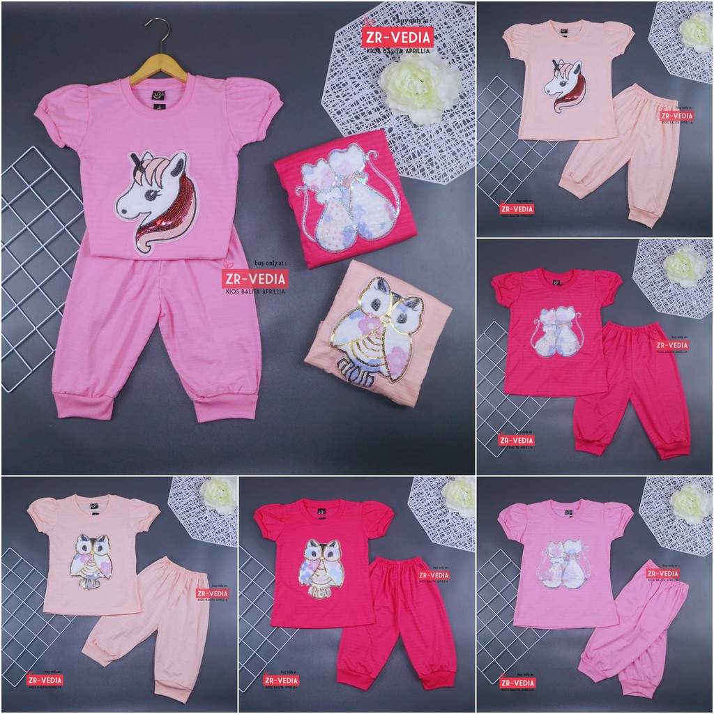 Setelan Kokumi Size 1-10 Tahun / Set Baju Karakter Kaos Lengan Pendek Celana Pendek EXPORT PREMIUM