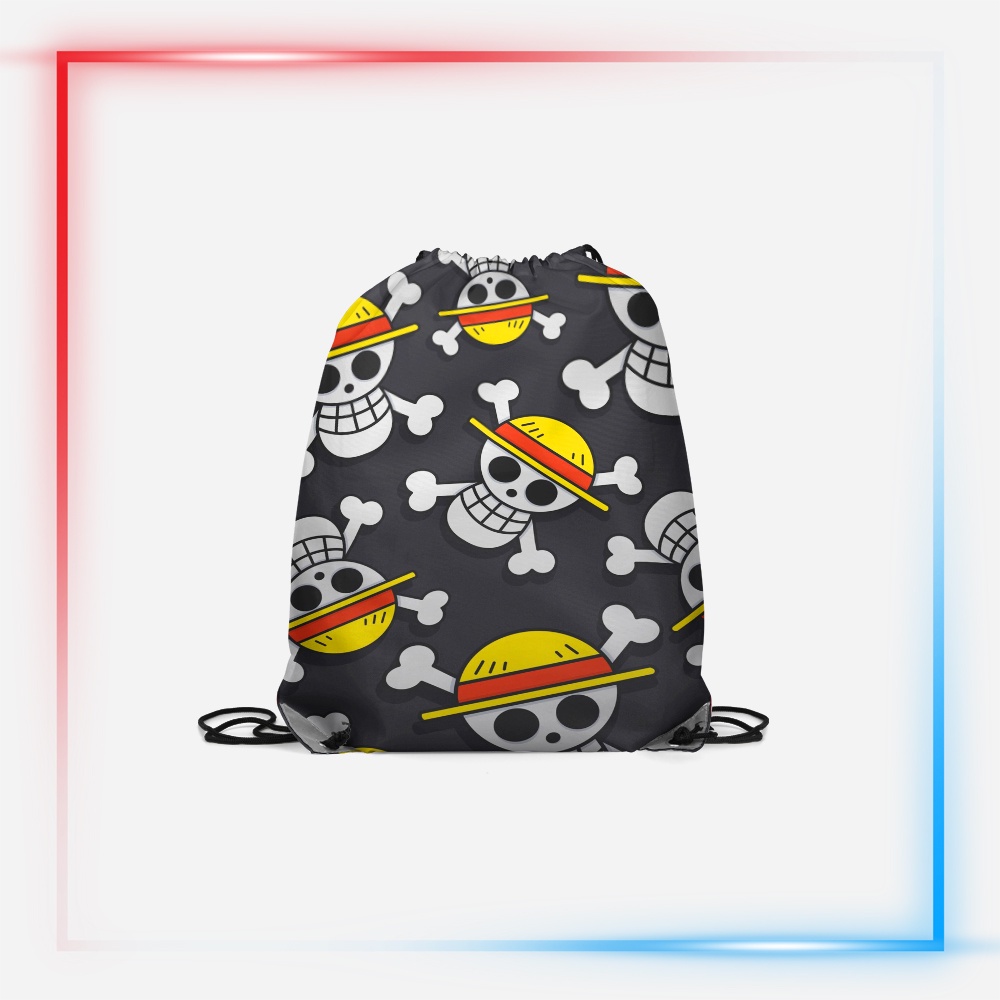 String Bag / Tas Serut Fullprint 3D One Piece - Tengkorak