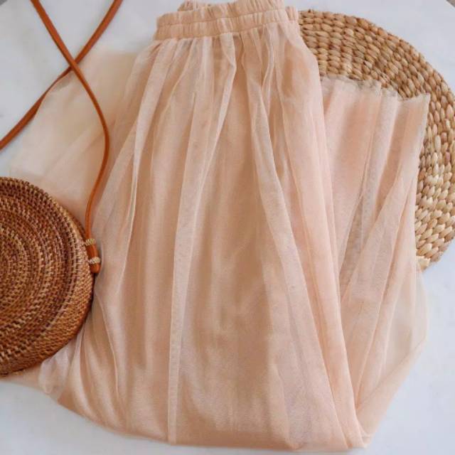 Rok tutu premium / rok polos tutu panjang / rok tile rok jaring-3