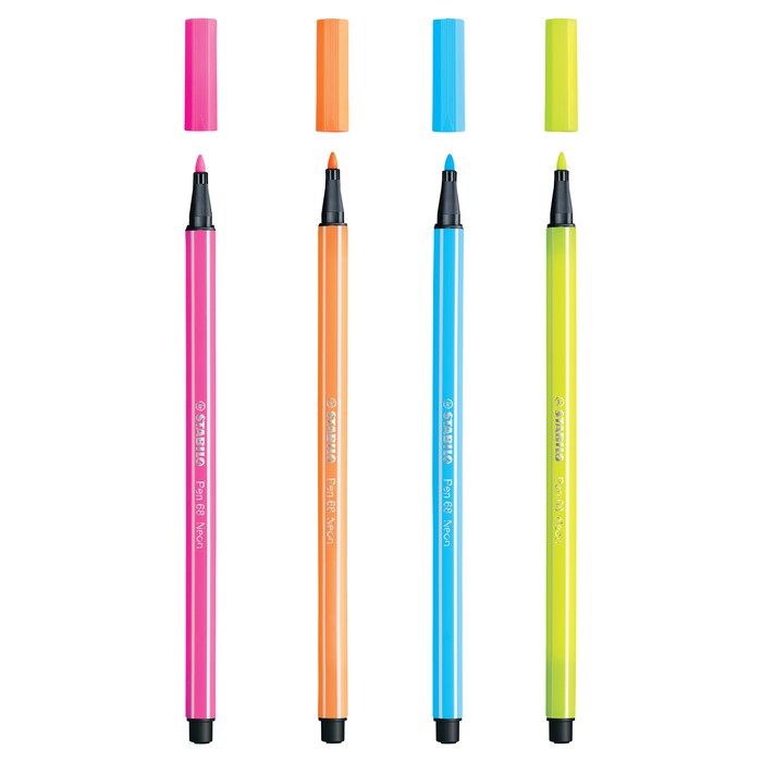 

Highlighter - Stabilo Pulpen - Stabilo Warna Warni Stabilo Set 4 - Pen 68 Neon / Highlighter Marking