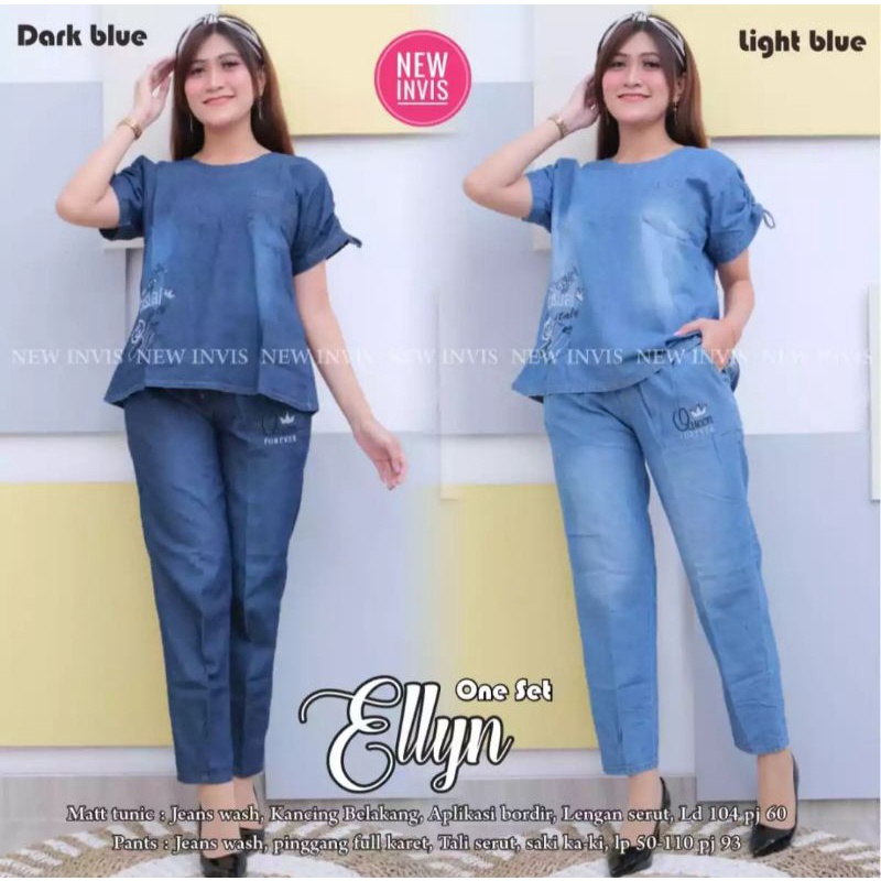 one set jeans wanita - one set pendek - setelan jeans pendek - one set jeans murah - setelan jeans murah - ootd - setelan santai - one set home - home dress - setelan jeans wanita import - one set import - setelan harian-1
