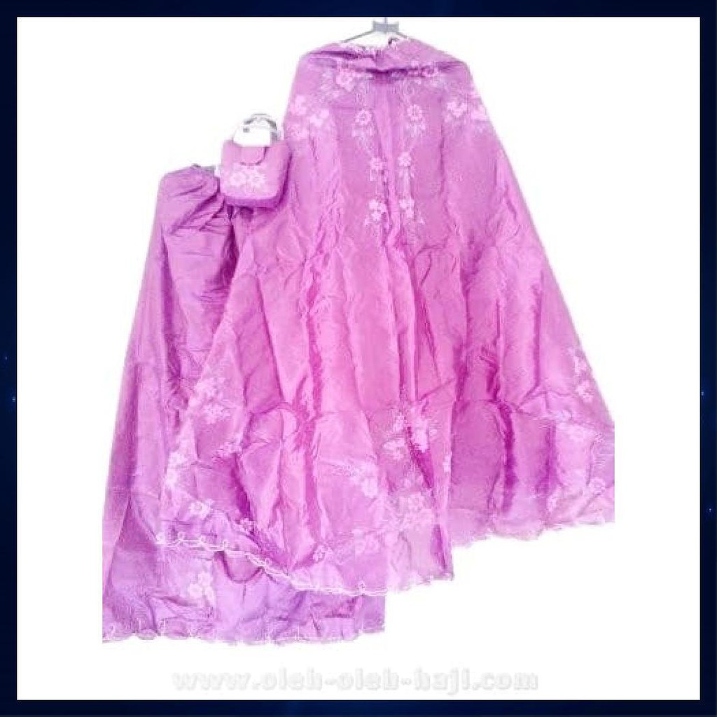 Mukenah Parasit Lukis Mukena Parasut  Mukena Oleh Oleh Haji Umro