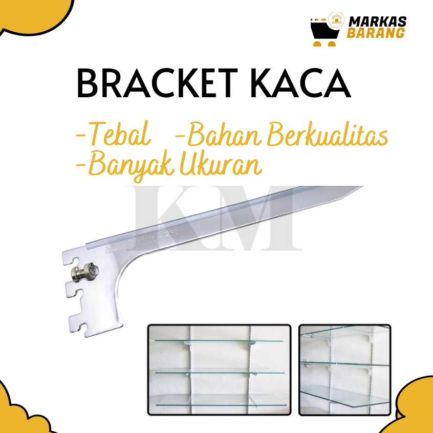 Bracket Kaca Stainless/Siku Bricket Peyangga Kaca Dinding Tebal