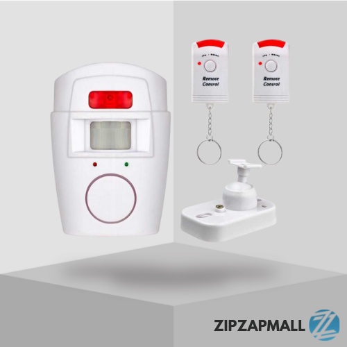 (COD) EMASTIFF Alarm Anti Maling Infrared PIR Sensor Gerak 2 Remote Import