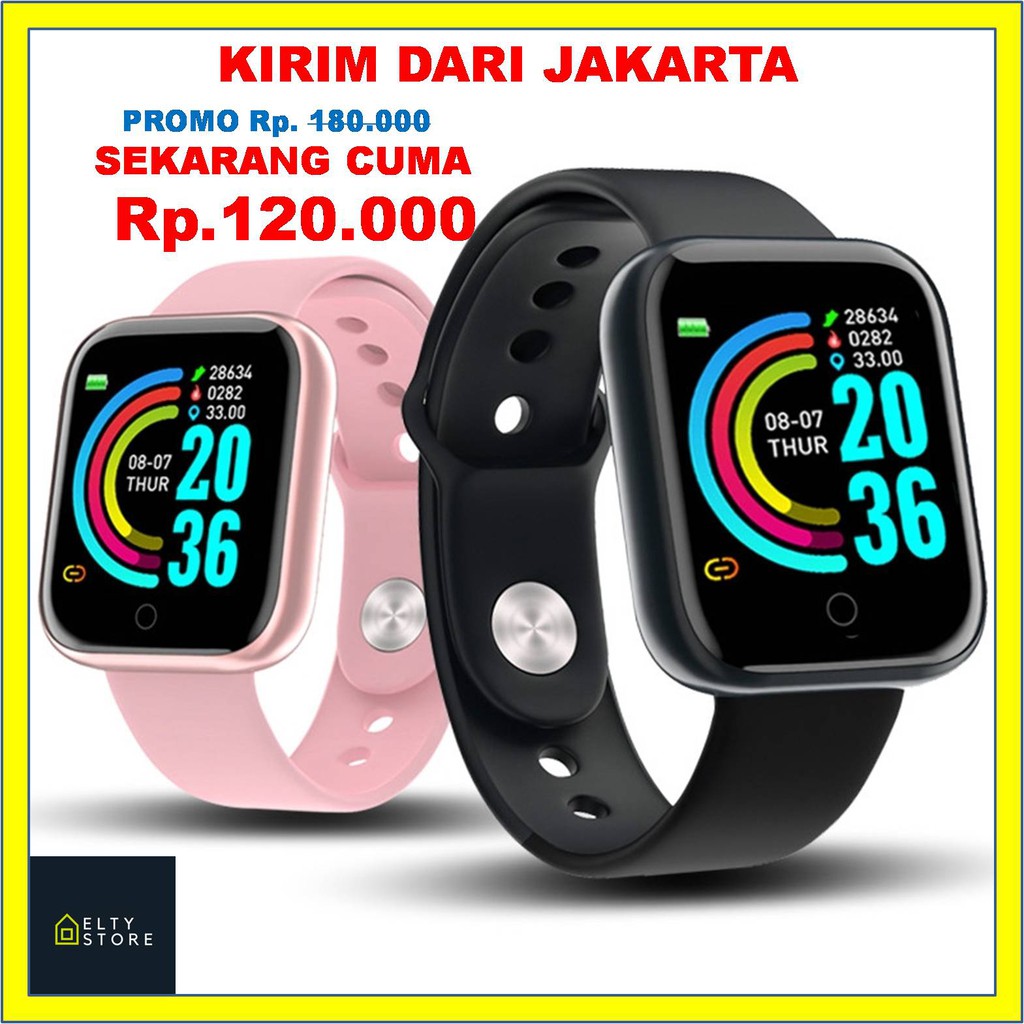 Smartwatch Y68 Tahan Air IP68 Monitor Denyut Jantung