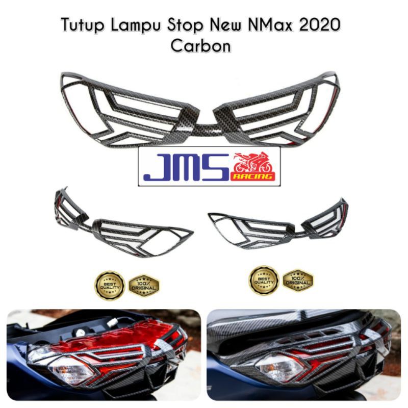 cover tutup lampu stop belakang carbon telaris yamaha nmax new 2020 pnp nemo part