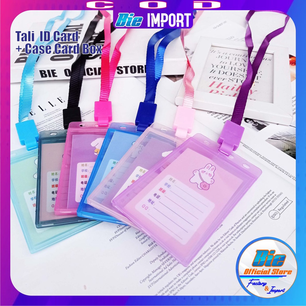 Tali ID Card Set Box Karakter Warna Impor Best Seller