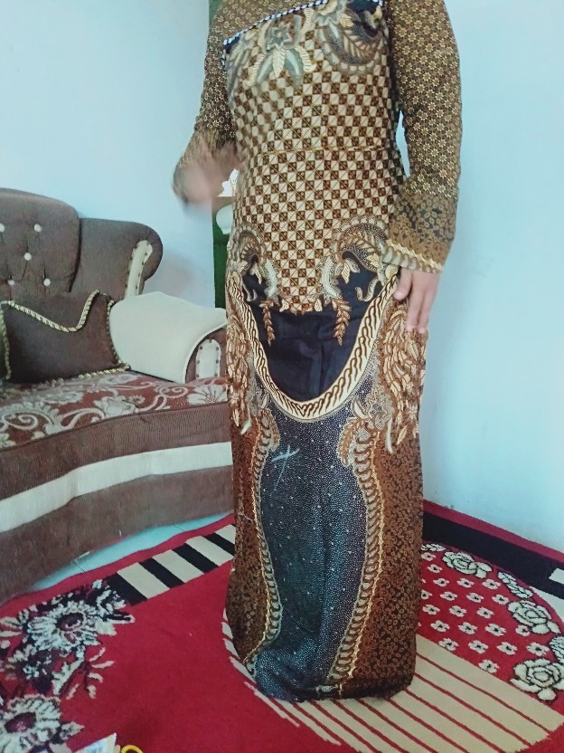 Baju Gamis Batik Wanita - Baju Batik Gamis Allsize Jumbo Model Terbaru Mix Embos