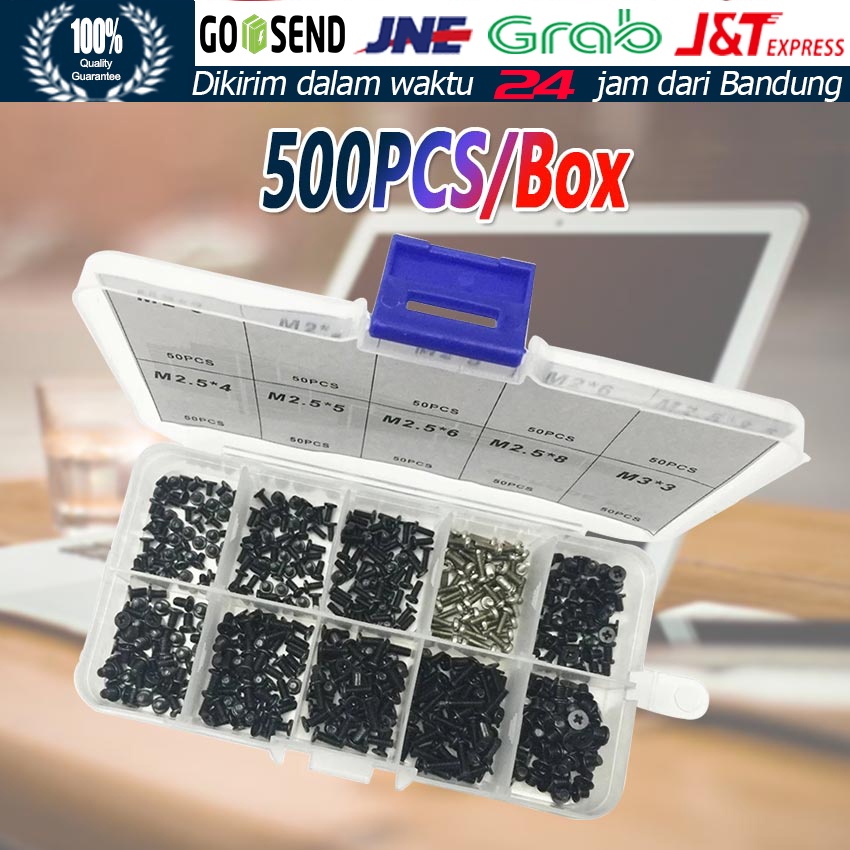ISI 500PCS Universal Baut Laptop Screw Kecil M2 M2.5 M3 Notebook