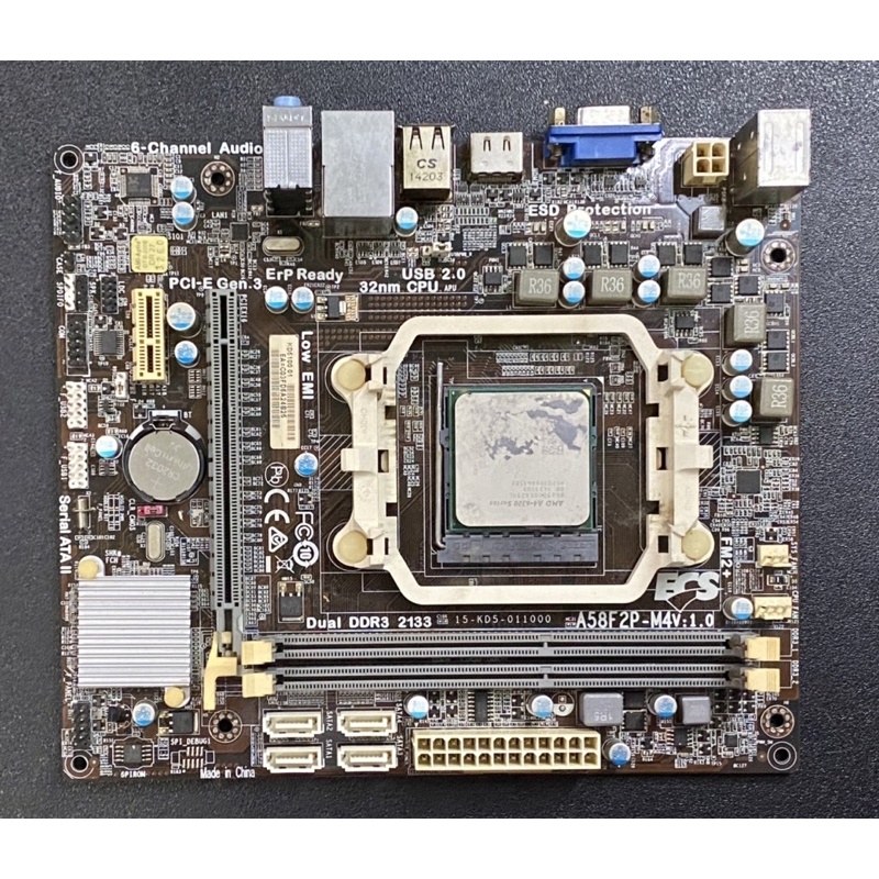 Motherboard AMD ECS A58F2P-M4 Socket FM2+ DDR3 Second