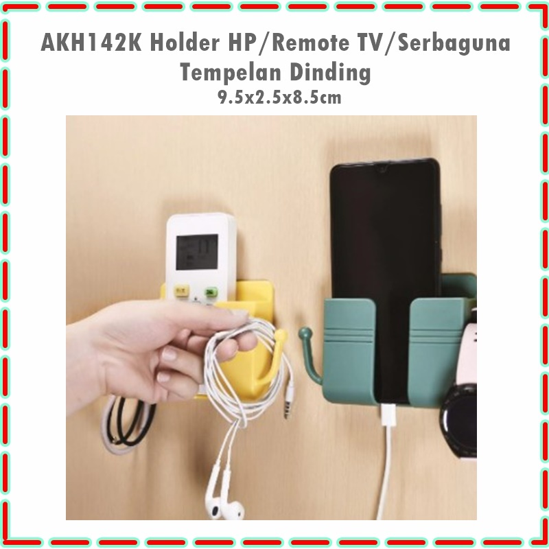 AKH142K Holder HP/Remote TV/Organiser Serbaguna Tempelan Dinding