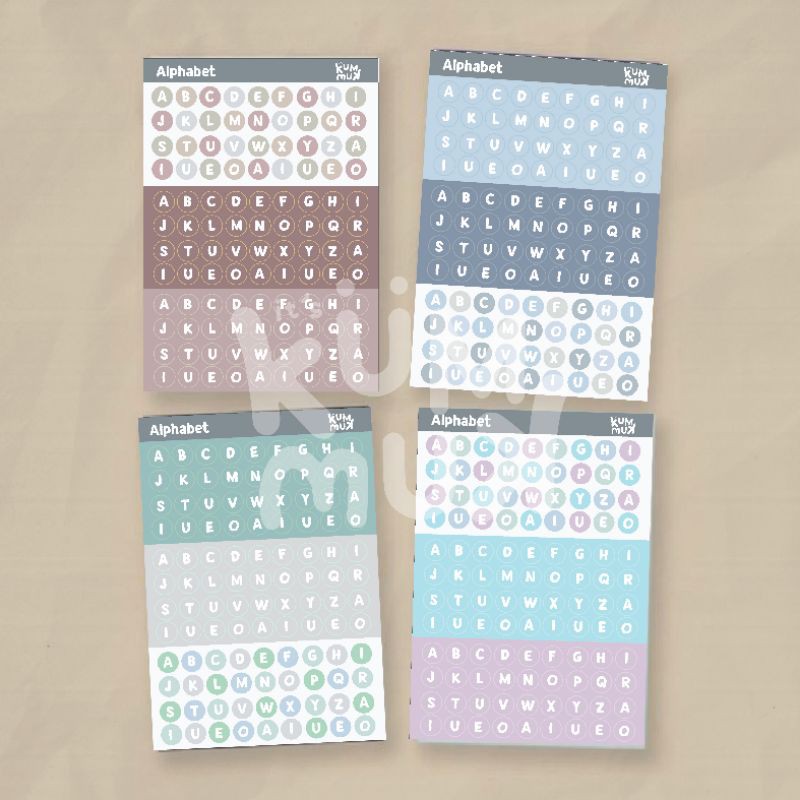 

Alphabet Stickers kumkum — Sticker Deco / Sticker Journal