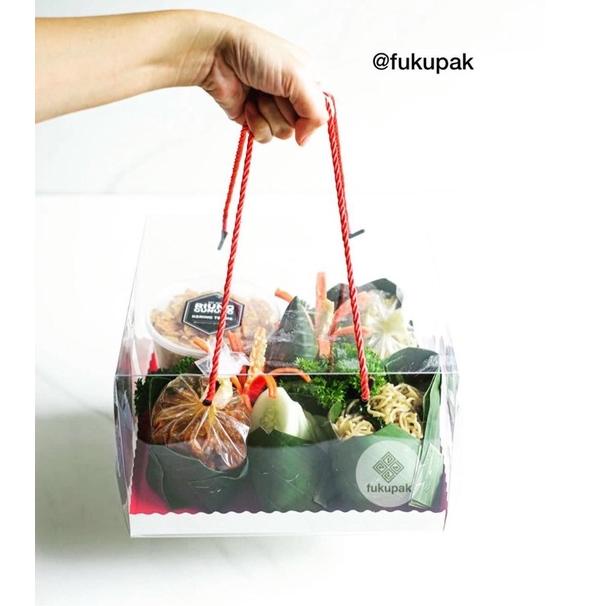 

[PRODUK SHAQJ] Box Mika Tali 20pcs| Clear Transparent Cake Box| Kotak Hantaran Hamper Tumpeng Chiffon Pudding Lapis CLF