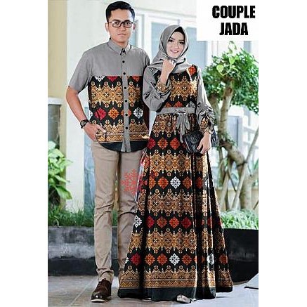Cameo001 - Cp Jada Batik / Couple Jada Moscrepe / 2in1 / Baju Batik Couple / Ready 9 Warna