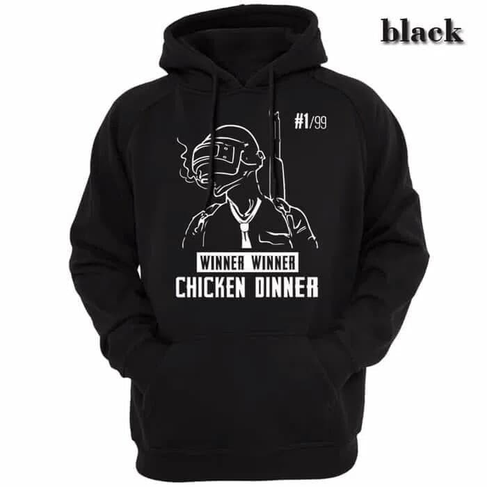 Hoodie  - Jaket Sweater PUBG Winner Winner Chicken -  Custom Jaket - Custom Hoodie