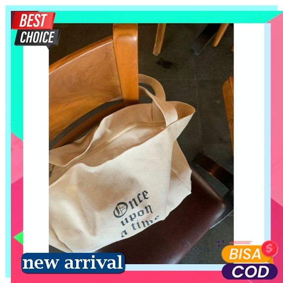 Totebag Kanvas Tas Tote Bag Totabag Wanita Resleting Kain Slingbag Sekolah Kuliah Lucu Tate Toto Too