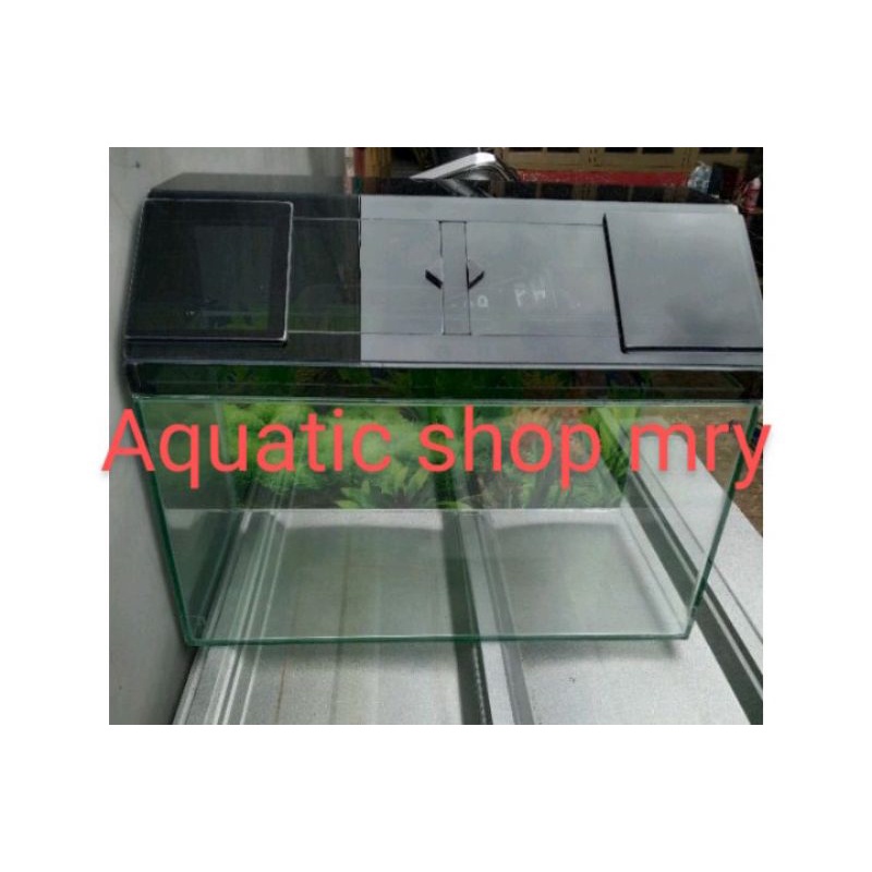 Aquarium 50x25x25 background + tutup