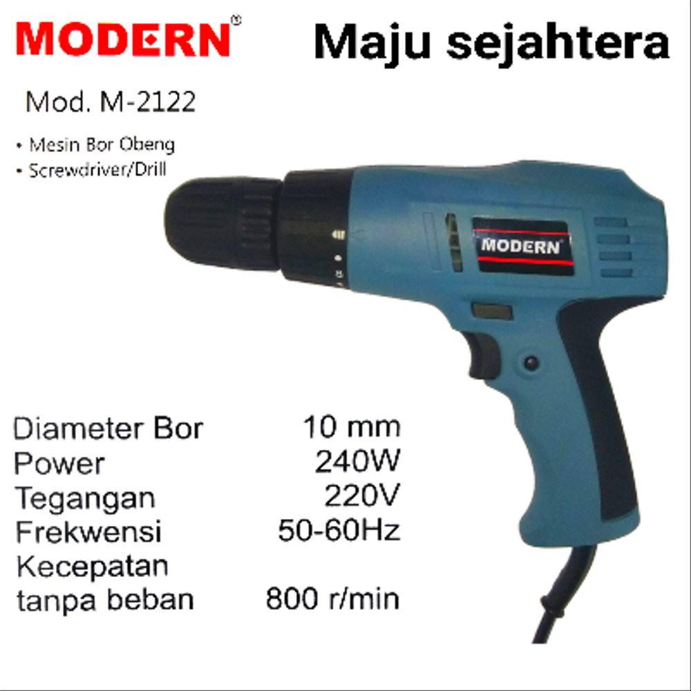 Modern M 2122 MESIN BOR OBENG BOR DRILL SCREWDRIVER DRILL