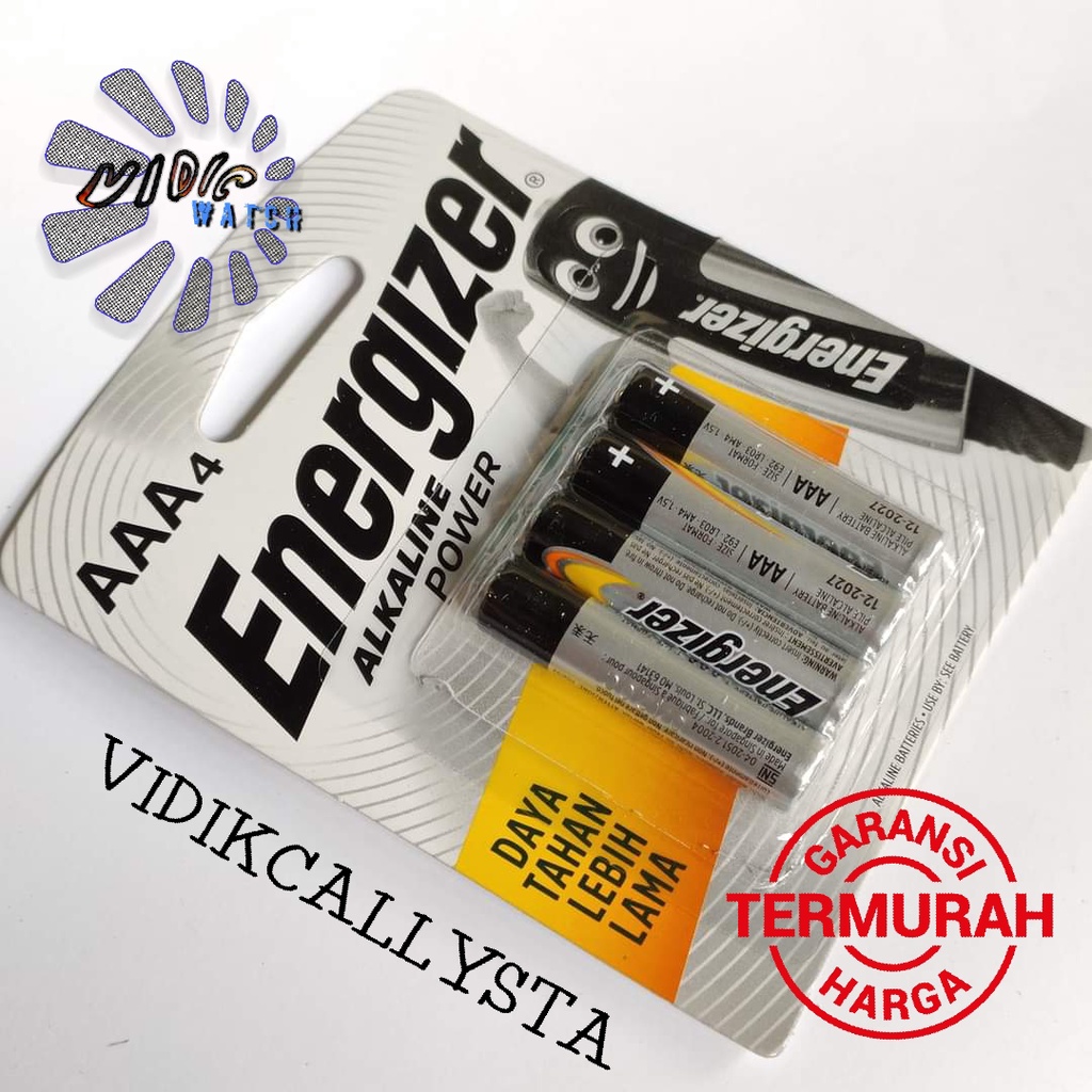 BATERAI ENERGIZER ALKALINE POWER AA AAA A3 A2 E91 LR6 / AAA A3 E92 LR03 1.5V ASLI ISI 4