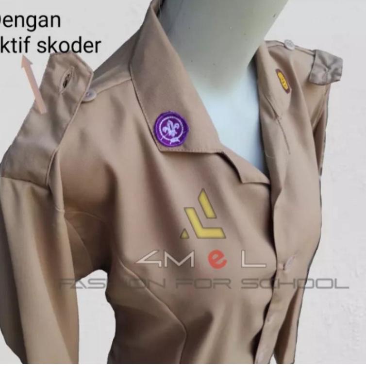 [TiP ㊑] Baju pramuka guru wanita/Baju pramuka kantong bawah seragam sekolah SMA/GURU/PEMBINA/SERAGAM