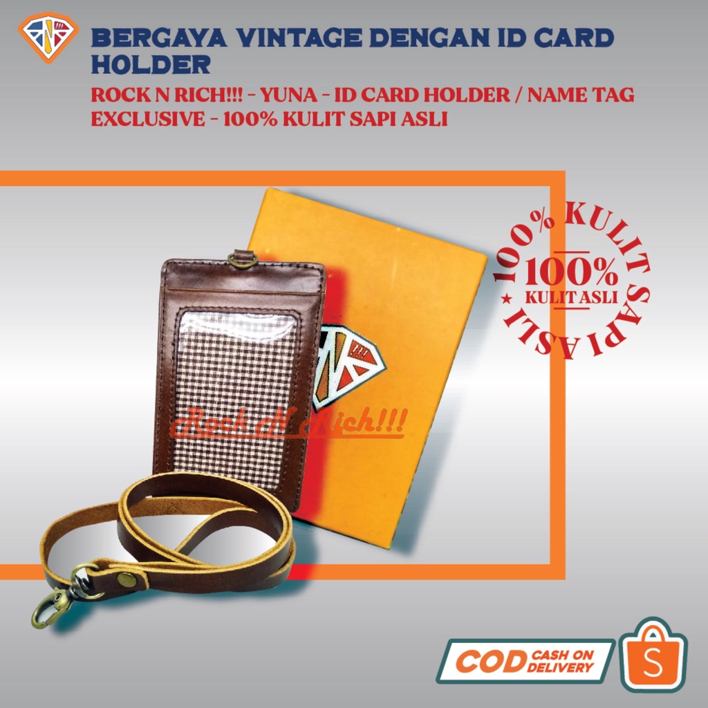 

ROCK N RICH!!! - YUNA - ID CARD HOLDER 100% KULIT SAPI ASLI PREMIUM