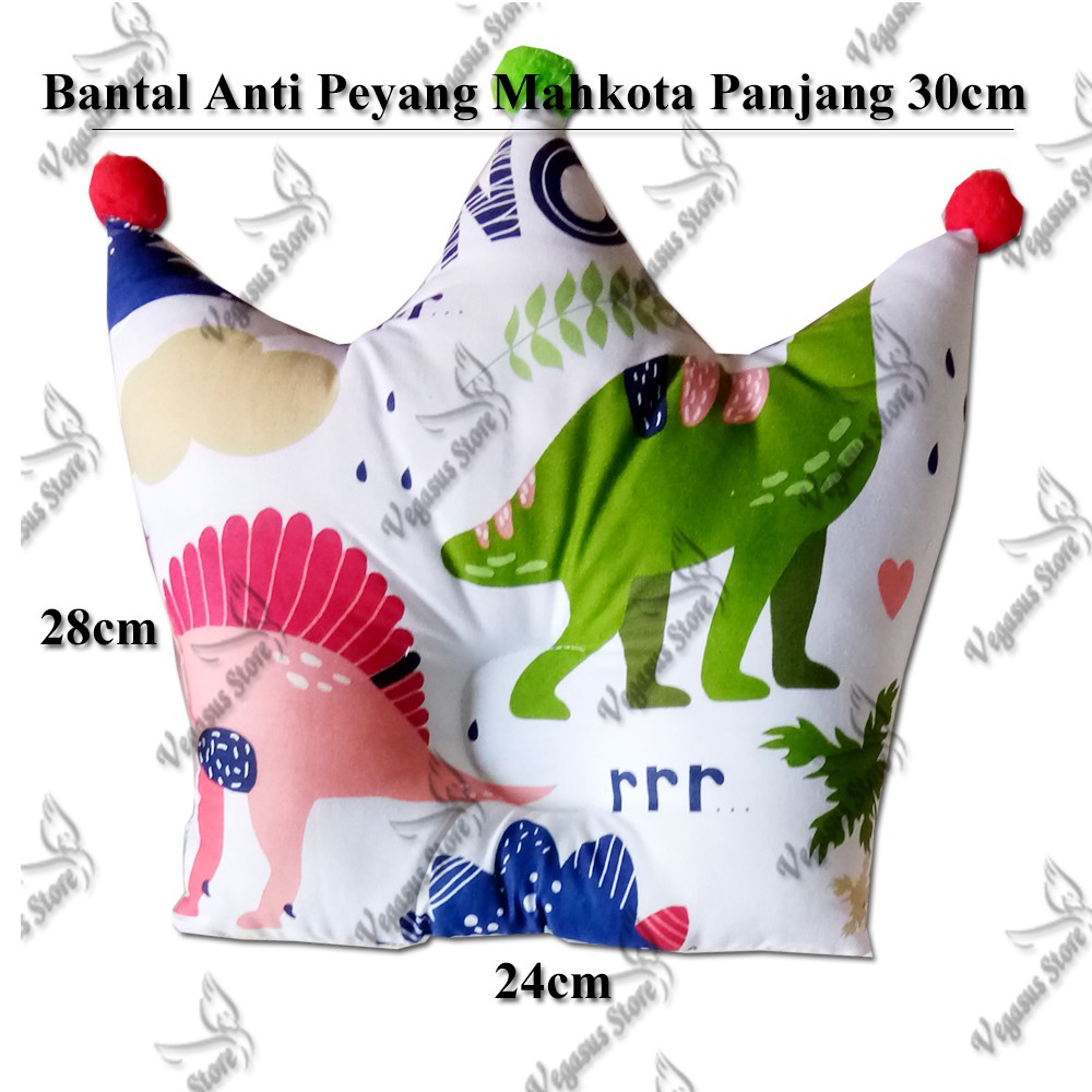 Bantal Bayi Anti Peyang Mahkota Crown Bahan katun - Vegasus Store(COD)