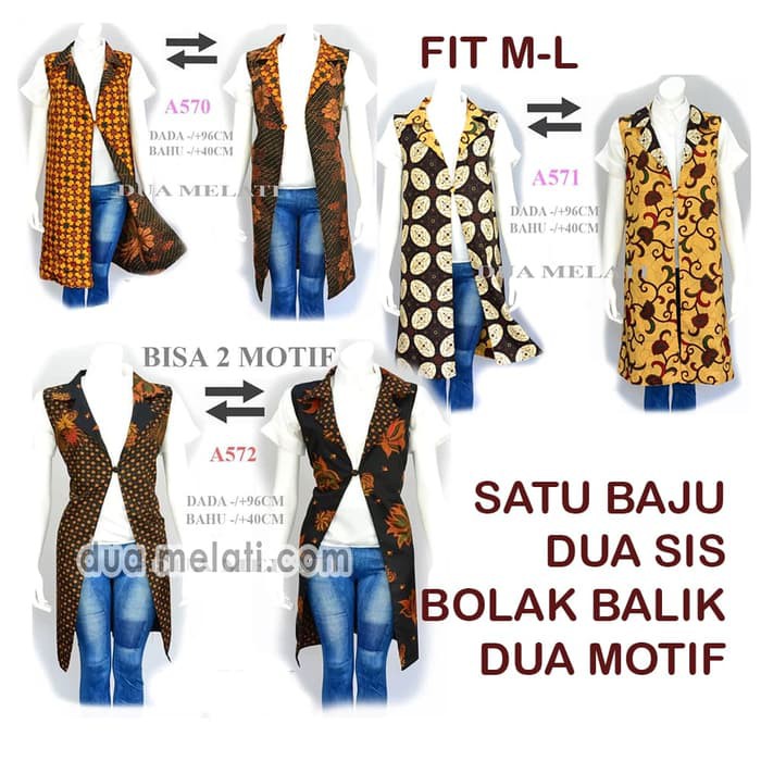Outer batik wanita atasan blouse batik  A524