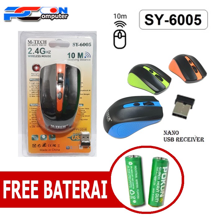 Mouse USB Wireless M-Tech SY-6005