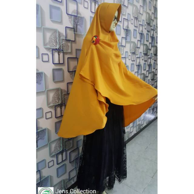 Khimar Syari Pet Antem Emperio Crepe