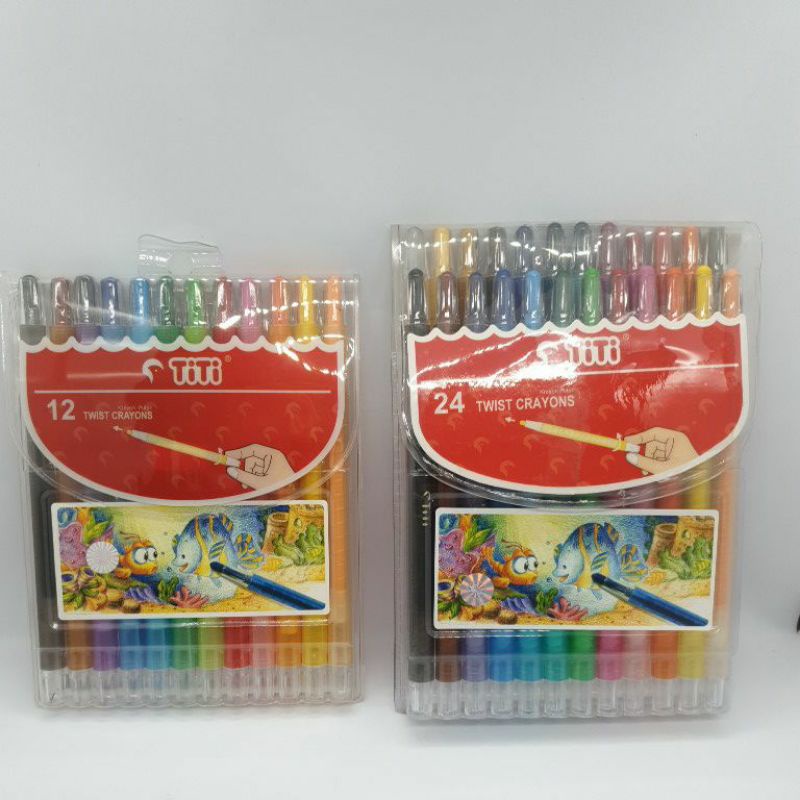 

crayon / krayon putar joyko / twist crayons 12 & 24 warna