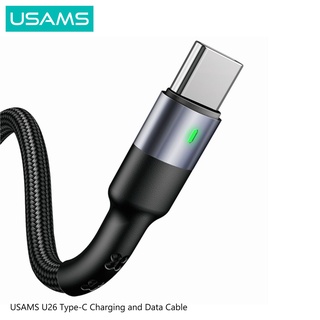 USAMS U26 Kabel Data Type C 3A Fast Charge LED Indikator